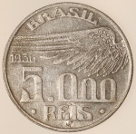 Moeda do Brasil: 5000 Réis 1936 - AI P721 - Prata - Sob