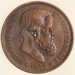 Moeda do Brasil: 40 Réis 1873 - Al B790 - Bronze - Sob
