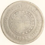 Moeda do Brasil: 100 Réis 1894 - Niquel