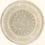 Moeda do Brasil: 100 Réis 1896 - Niquel