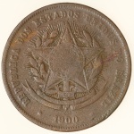 Moeda do Brasil: 20 Réis 1900 - Bronze