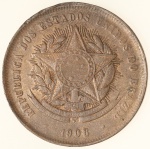 Moeda do Brasil: 20 Réis 1908 - Bronze