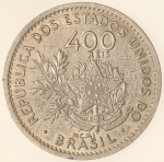 Moeda do Brasil: 400 Réis 1901 - Al V056 - Niquel - FC -