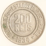 Moeda do Brasil: 200 Réis 1934 - Cuproníquel