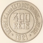Moeda do Brasil: 400 Réis 1921  - Cuproníquel