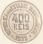 Moeda do Brasil: 400 Réis 1935 - Cuproníquel