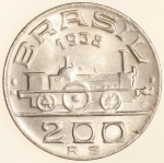 Moeda do Brasil: 200 Réis 1938 - Flor de Cunho 