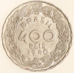 Moeda do Brasil: 400 Réis 1940 - Soberba / Flor de Cunho 