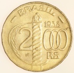 Moeda do Brasil: 2000 Réis 1938 - Soberba / Flor de Cunho 