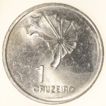 Moeda do Brasil: 1 Cruzeiro 1972 - Soberba / Flor de Cunho - Com brilho de cunhagem