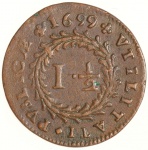 Moeda de Portugal: 1 1/2 Réis 1699 - Cobre 
