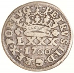 Moeda de Portugal: LXXX Réis 1700 - Prata