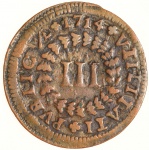 Moeda de Portugal: lll Réis 1714   - Cobre