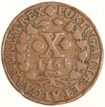 Moeda de Portugal: X Réis 1764   - Cobre