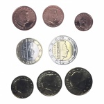 Euro Luxemburgo, Série divisional 2021 com a marca de cunhagem da ponte e caduceu, Flor de Cunho.