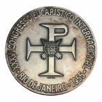 Medalha do Brasil - 1955 - XXXVI Congresso Eucarístico Internacional - 50 mm.