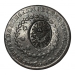 Moeda do Brasil: 40 Réis 1824R, 25T, com carimbo Piratini. Linda Moeda - Cobre