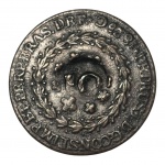 Moeda do Brasil: 40 Réis 1825C, 20T. Carimbo Geral 10 - Cobre