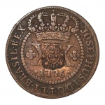 Moeda do Brasil: XX Réis 1776 CB  46P. Carimbo Escudete - Cobre