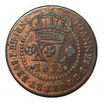 Moeda do Brasil: XL Réis 1815R 41P. Cobre