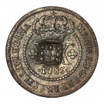 Moeda do Brasil: XX Réis 1786 CB 45P. Com Carimbo de Escudete. Coleção Dr. Enio. Comprada Leilão Solar Olinda em 18/02/2021. Cobre