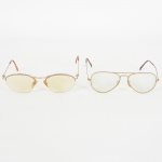 DIVERSOS, dois (2) óculos de grau com sinais de uso, um deles com armação antiga em metal, vide foto.