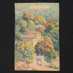 LITO, uma (1) iconográfica policromada, representando Ladeira dos Guararapes, Águas Férreas, RJ, baseada naobra de F. RANZINI (Felisberto Ranzini, 1881, Mântua, Itália; 1976, São Paulo, SP; arquiteto, professor, pintor edesenhista; estudou no Liceu de Artes e Ofícios; entre 1921 e 1949 foi professor da Escola Politécnica da Universidadede São Paulo; também lecionou no Liceu de Artes e Ofícios e na Escola de Belas Artes de São Paulo), extraída de livro,medindo aproximadamente 23 x 15,5 cm, sem moldura, vide foto.