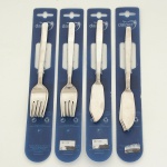 TALHERES, doze (12) para peixe, marca DALPER, origem Guimarães, Portugal, sendo: 6 garfos e 6 espátulas,medindo a maior peça 19,5 cm, todas sem uso, vide foto.