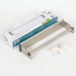 EQUIPAMENTO DE COZINHA, um (1) suporte para papel toalha, confeccionado em aço inox e outros materiais,para fixação em parede, marca ERNESTO, acondicionado na caixa e sem uso, vide foto.