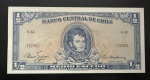 Cédula Estrangeira, CHILE, Valor 1/2 Escudo, Período 1962/1975, Flor de Estampa.