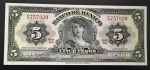 Cédula Estrangeira, Banco de MÉXICO, Valor 5 Pesos, Data 22/07/1970, Flor de Estampa.
