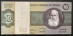 Cédula Brasileira, Numero de Série A00006, Valor 10 Cruzeiros, Ano 1970, Soberba.