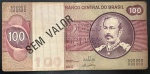 Cédula Brasileira, "MODELO - SEM VALOR", Valor 100 Cruzeiros,  Série A00000, Ano 1970, Muito Bem Conservada.