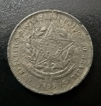 Moeda Brasileira, Império, Valor 20 Reis, Ano 1895, Bronze, Muito Bem Conservada.