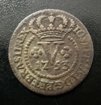 Moeda Brasileira, Colônia, D.Iosephus I, Valor  V Reis, Ano 1753, Cobre, Muito Bem Conservada.