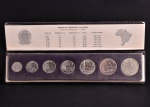 Moedas do Brasil, Cartela Original da CMB com as Especificações, Valores 1; 2; 5; 10; 20; 50 Centavos e 1 Cruzeiro, Ano 1978, Aço Inox, Flor de Cunhos.