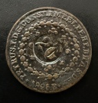 Moeda Brasileira, Império, Valor 40 Reis com Carimbo de 20, Ano 1826 R, Cobre, Soberba.