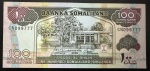 Cédula Estrangeira, SOMALILAND, Valor 100 Shillings Somaliland, Ano 2002, Flor de Estampa.
