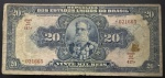Cédula Brasileira, República, Valor 20 Mil Reis, 16ª Estampa, Período de Circulação 1931/1955, Muito Bem Conservada.