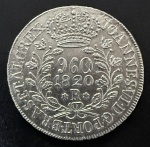 Moeda do Brasil, Reino Unido, Valor 960 Reis, Ano 1820, Casa da Moeda do Rio de Janeiro, Variante 31A, Moeda base para Estudo, Prata, Soberba.
