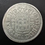 Moeda do Brasil, Colonial, Valor 640 Reis, Ano 1701, Casa da Moeda de Pernambuco, Prata, Peso 17,32 g, Muito Bem Conservada/Soberba.