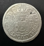 Moeda do Brasil, Colonial, Valor 320 Reis, Ano 1701, Casa da Moeda de Pernambuco, Prata, Peso 9,66 g, Muito Bem Conservada.