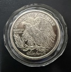 01 Onça de Prata 999, USA, não Datada, Lacrada, Excelente Investimento, Proof - Flor de Cunho