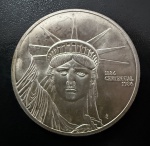 01 Onça de Prata 999, USA, Data 1986, Lacrada, Excelente Investimento, Proof - Flor de Cunho