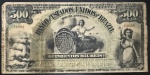 Cédula do Brasil, "FALSA da Época", Banco dos Estados Unidos do Brasil - Rio de Janeiro, Valor 500 Mil Reis, Ano 1890, Bem Conservada.