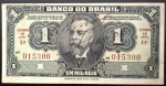 Cédula Brasileira, Banco do Brasil, 2 Autógrafos, 1ª Série, Valor 1 Mil Reis, 1ª Estampa, Período de Circulação 1923 a 1930, Flor de Estampa.