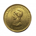 Moeda de Ouro do Brasil - 20000 Réis - 1900 - Catalogo 720 - FC