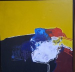 Quadro óleo sobre tela abstrato  MABE 1984 ,