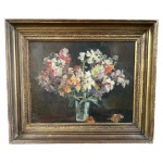 QUADRO óleo SOBRE TELA  ANITA MALFATTI JARRO COM FLORES NATUREZA MORTA 32X39.