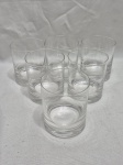Jogo de 6 copos de whisly em cristal liso. Medindo 8cm x 9cm de altura.